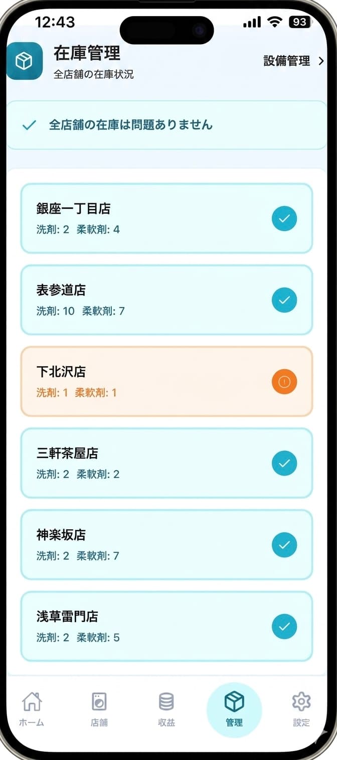 在庫管理画面